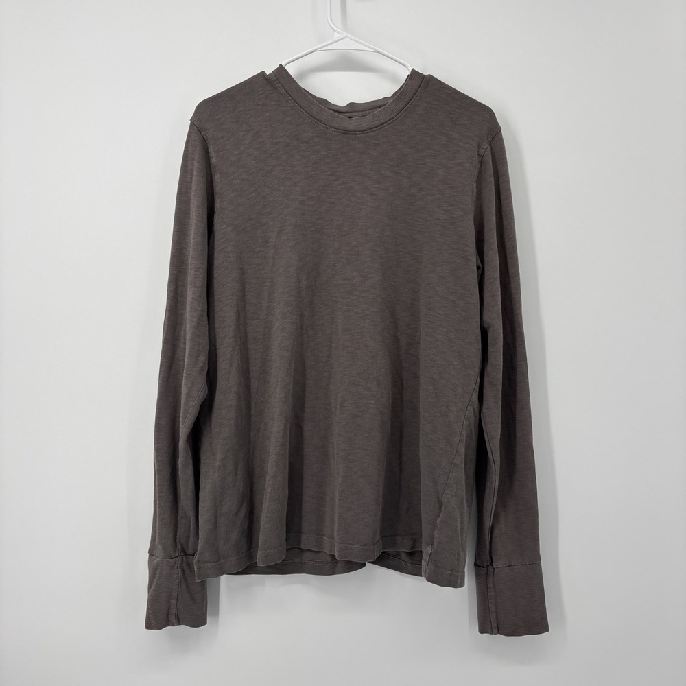 American Giant Shirt Mens XL Brown Cotton Long Sleeve Basic‎ Base Layer *Read*
